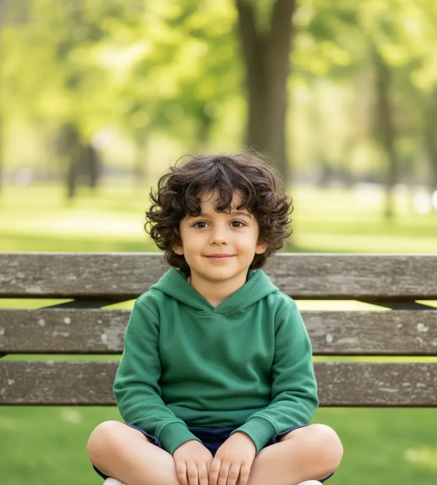 Sitting In Beach AI Baby Photo Generator template