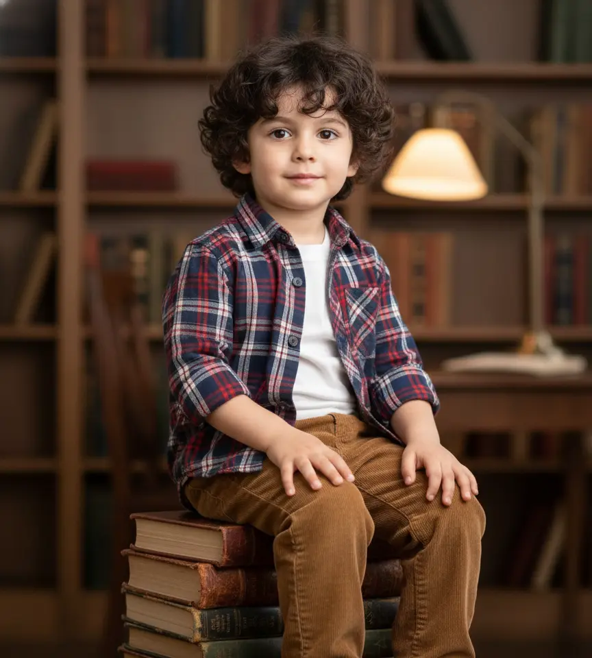 Sitting In Books AI Baby Photo Generator template