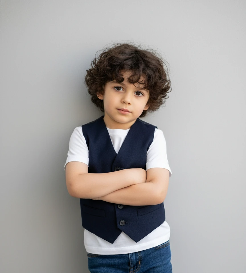 Standing In Wall AI Baby Photo Generator template