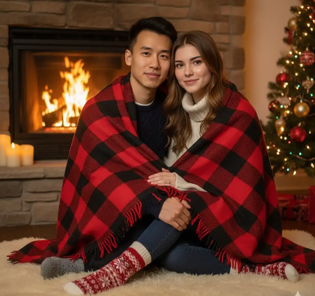 Christmas Pose Couple Photo AI Couple Photo template