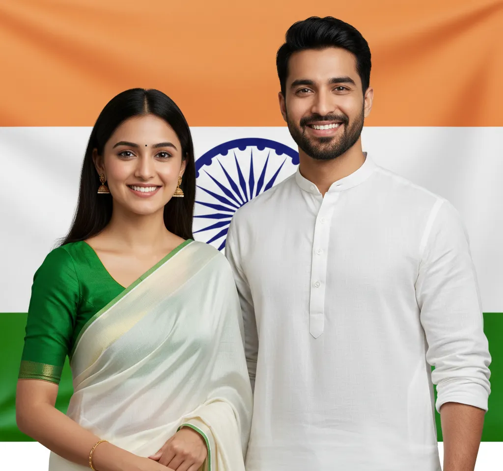 Independence Day Couple Photo AI Couple Photo template