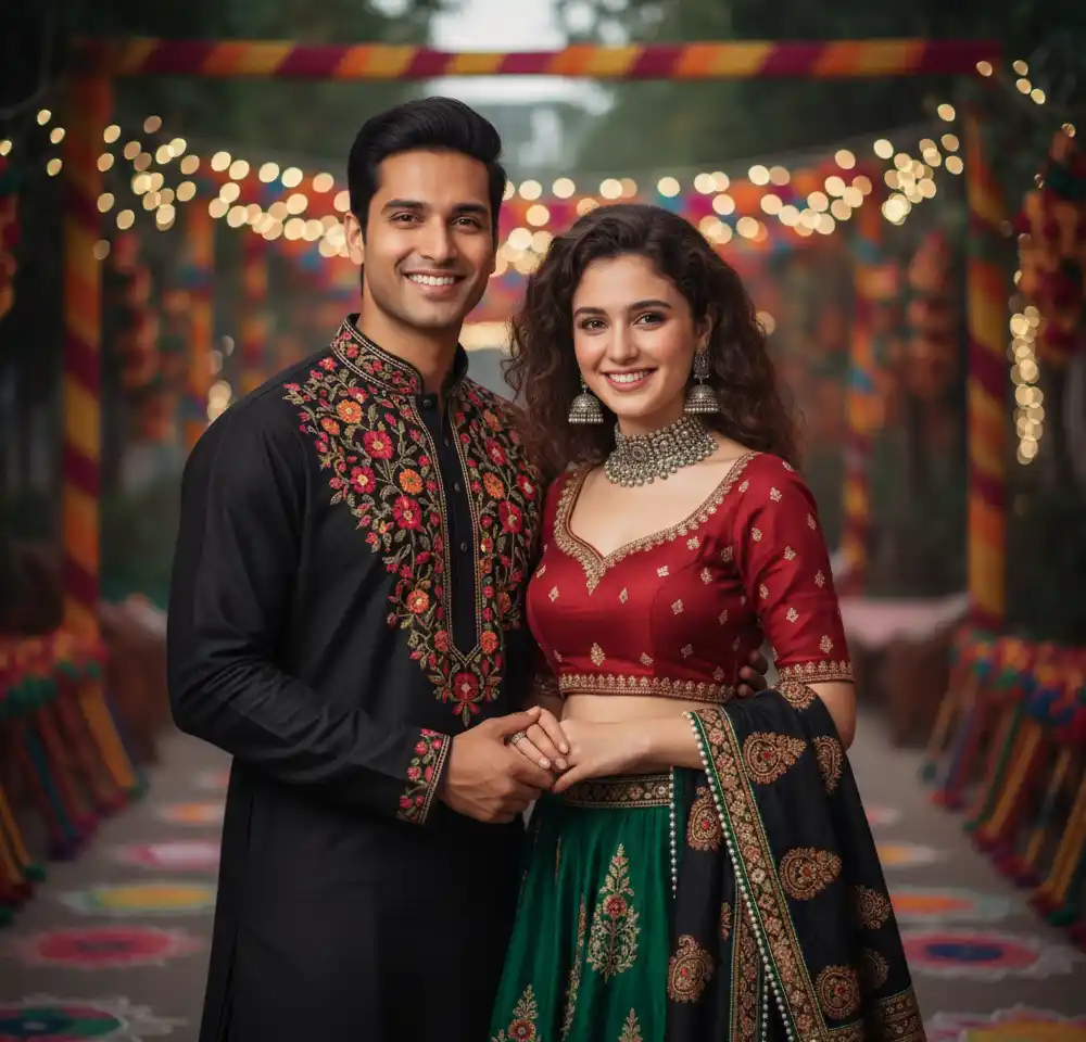 Navratri Special Couple Photo AI Couple Photo template