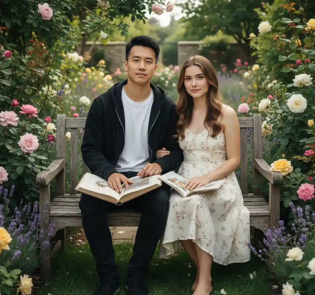 Festival Celebration Scene #14 AI Couple Photo template