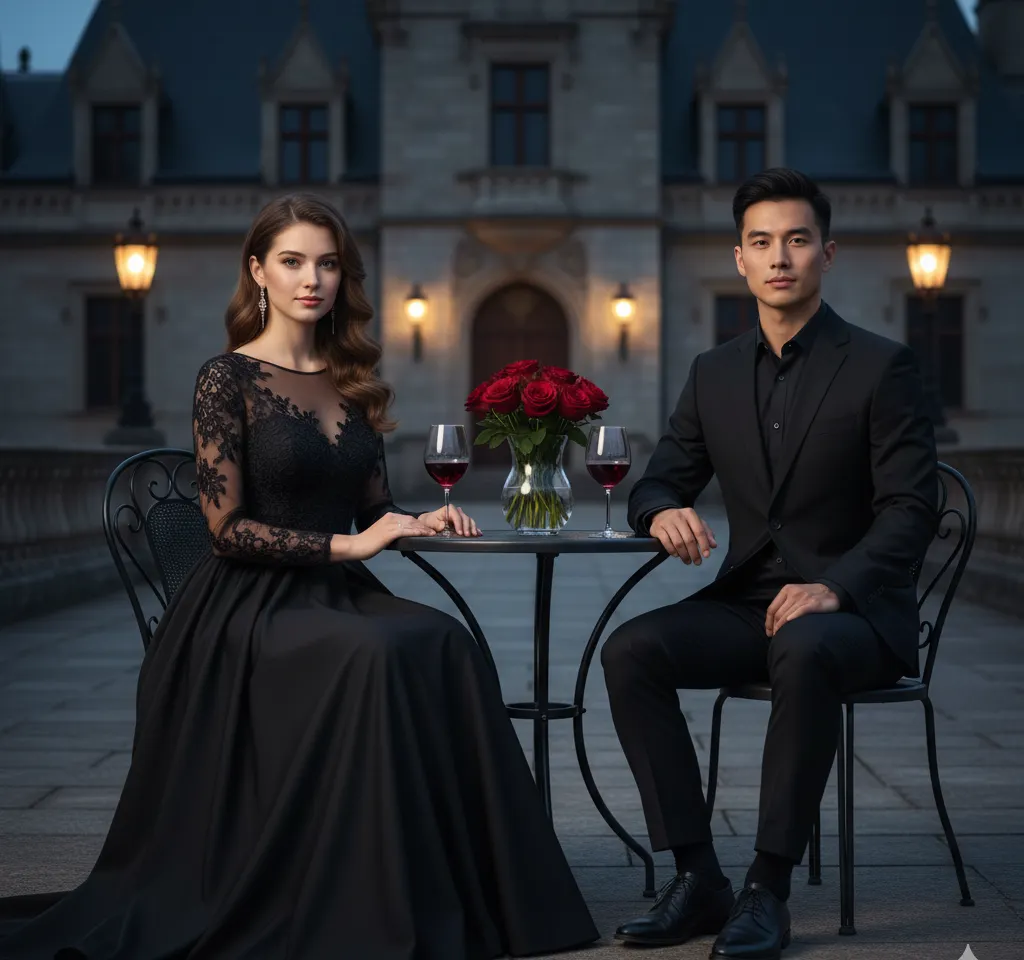 Festival Celebration Scene #18 AI Couple Photo template