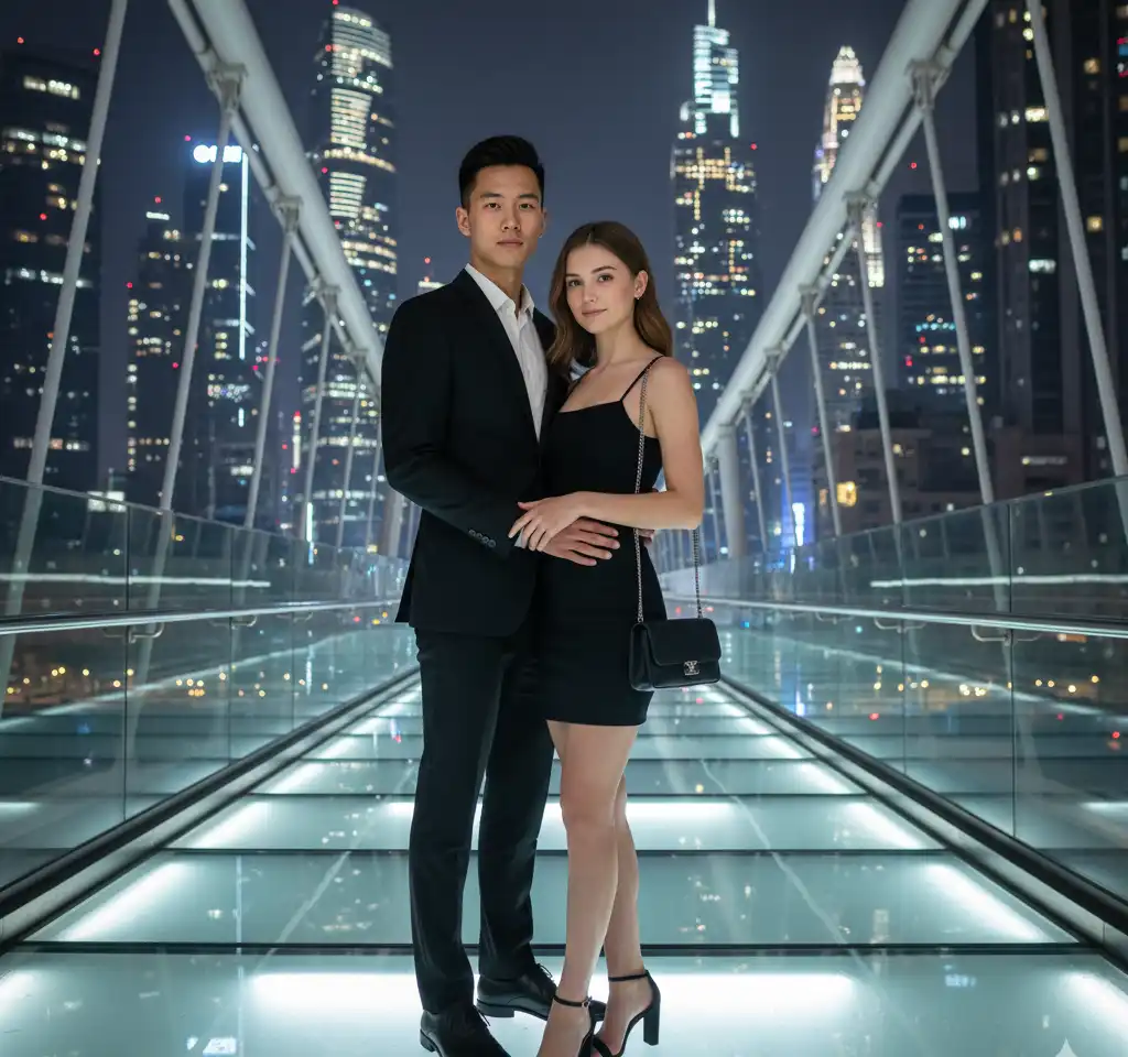 Festival Celebration Scene #20 AI Couple Photo template