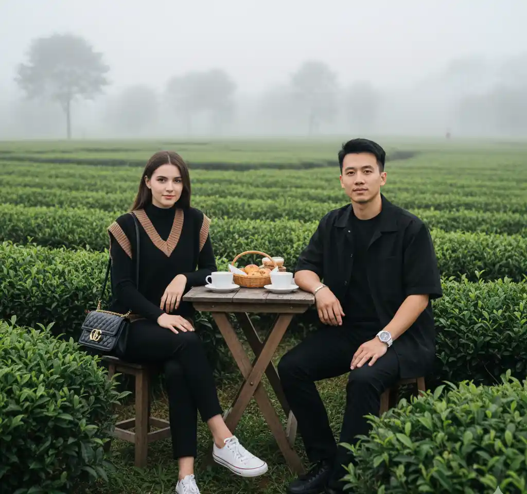 Festival Celebration Scene #22 AI Couple Photo template