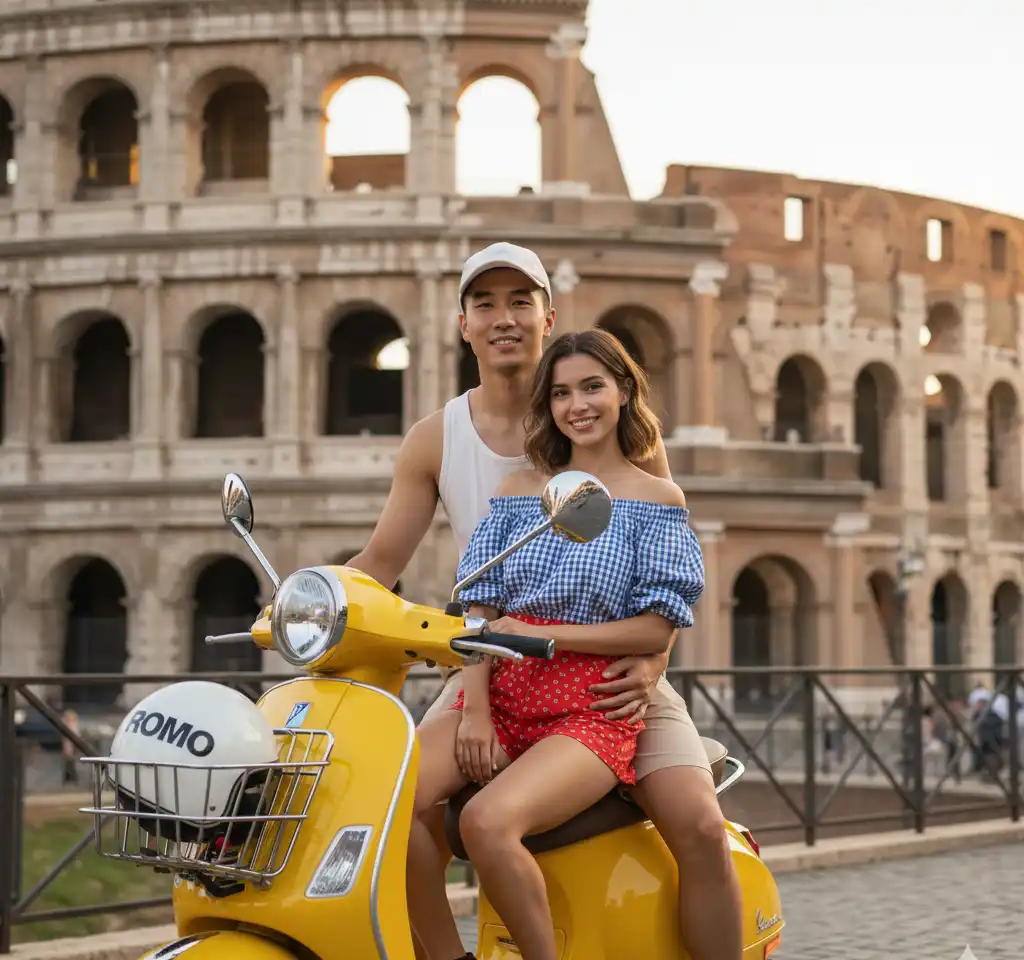 Festival Celebration Scene #24 AI Couple Photo template