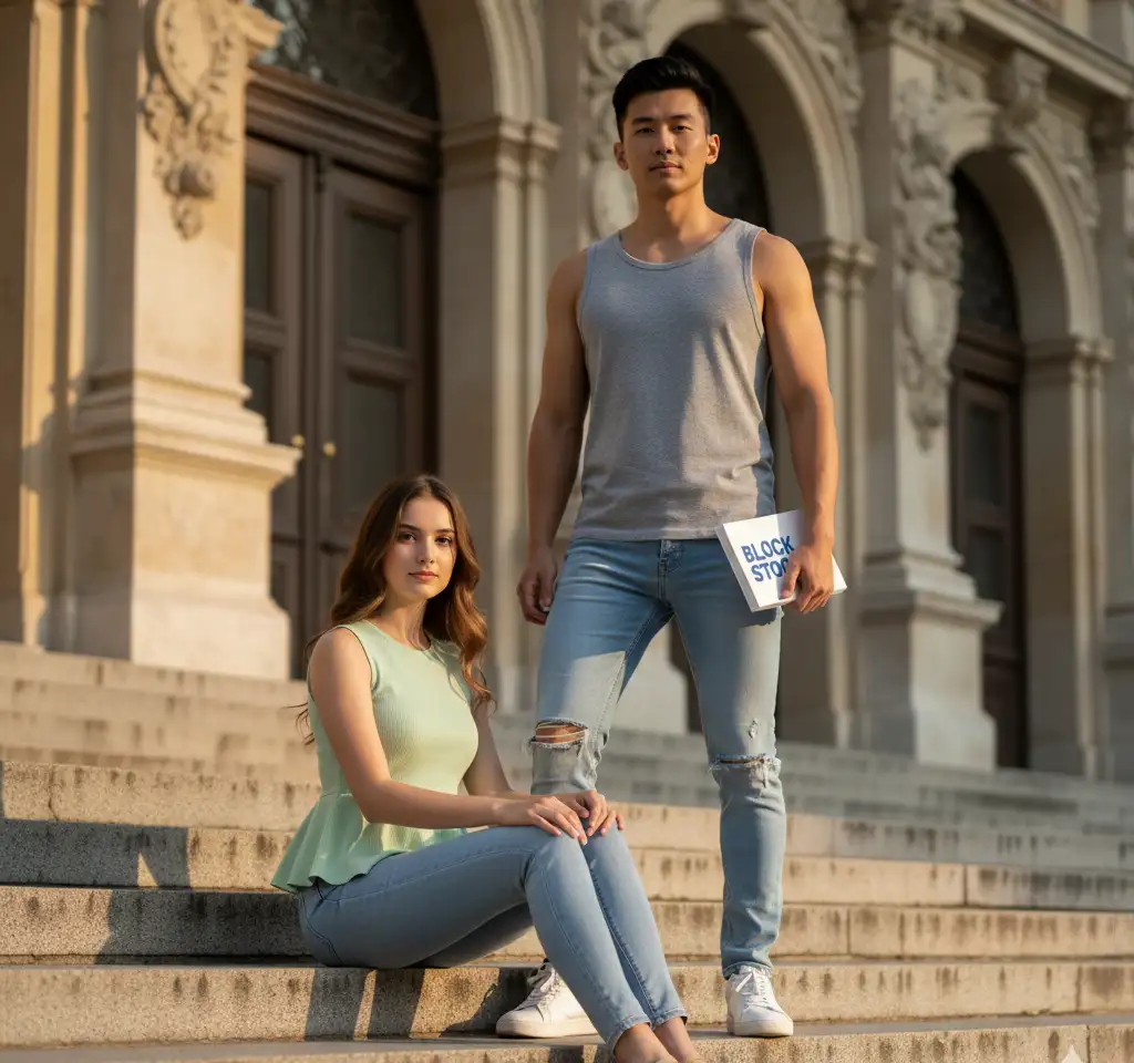 Festival Celebration Scene #25 AI Couple Photo template