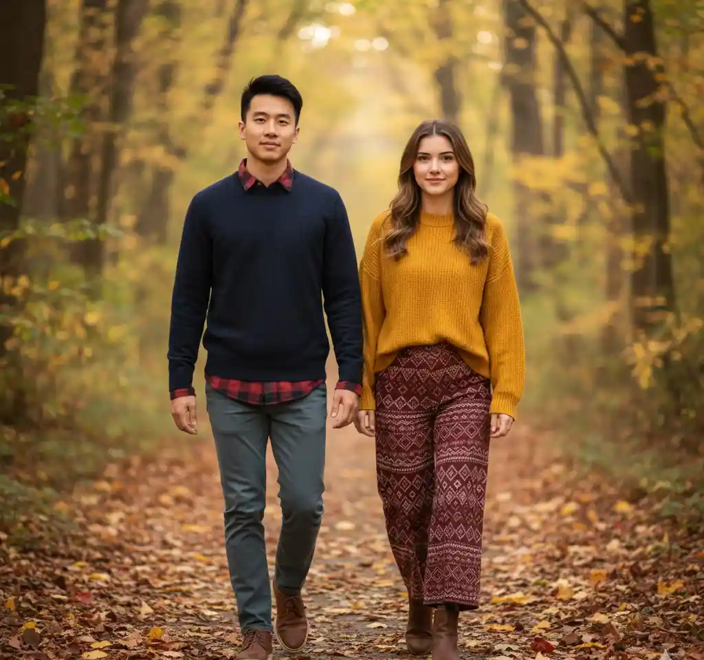 Festival Celebration Scene #26 AI Couple Photo template