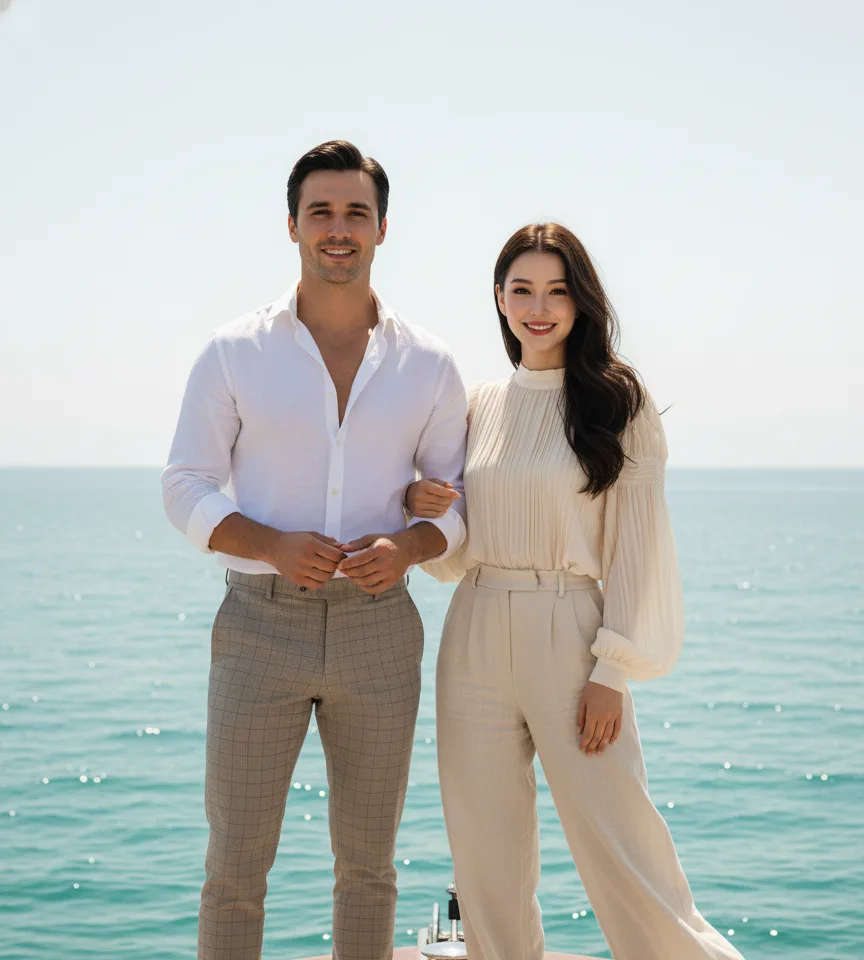 Festival Celebration Scene #33 AI Couple Photo template