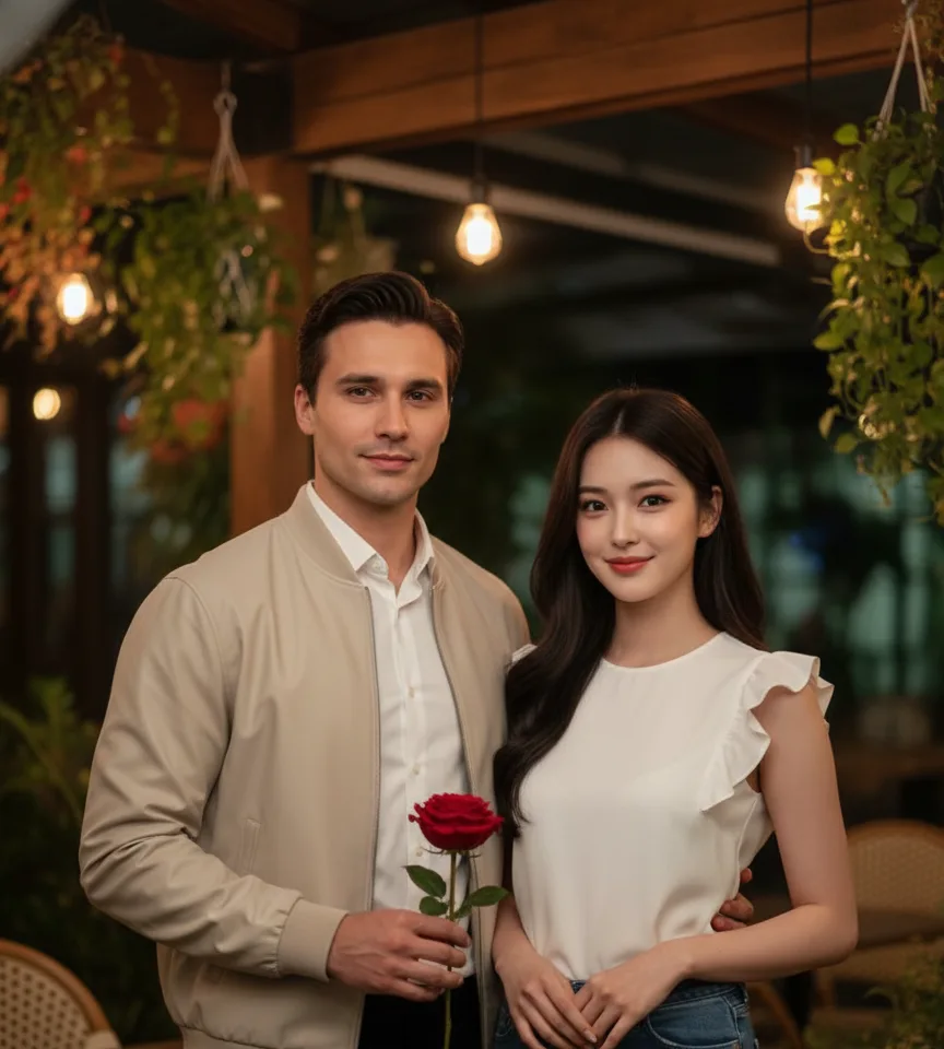 Festival Celebration Scene #36 AI Couple Photo template