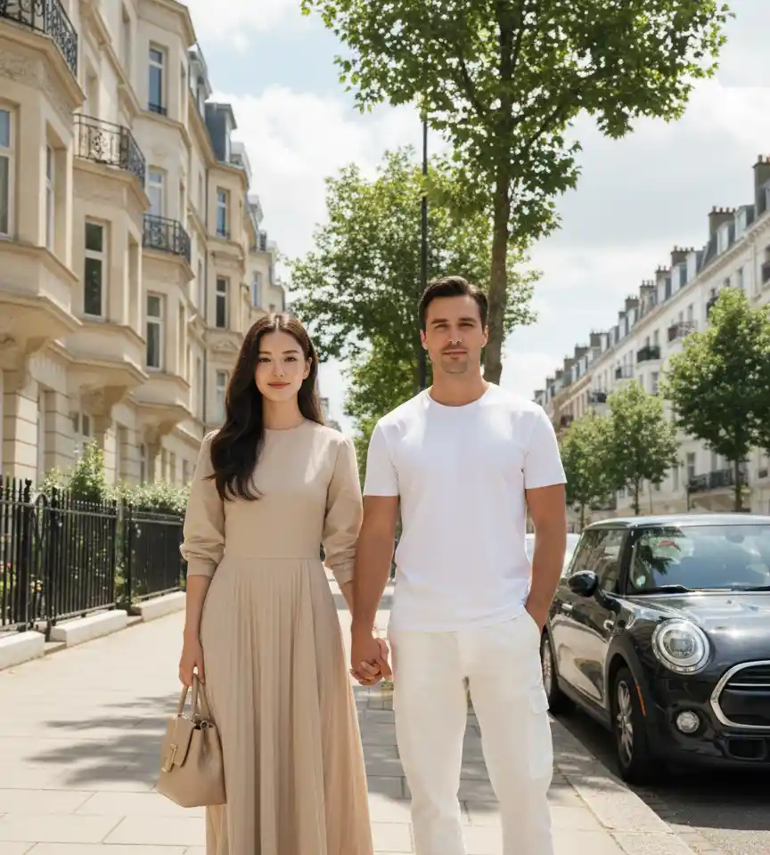 Festival Celebration Scene #37 AI Couple Photo template