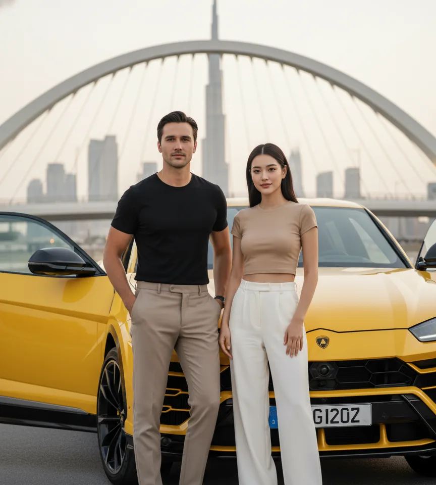 Festival Celebration Scene #43 AI Couple Photo template