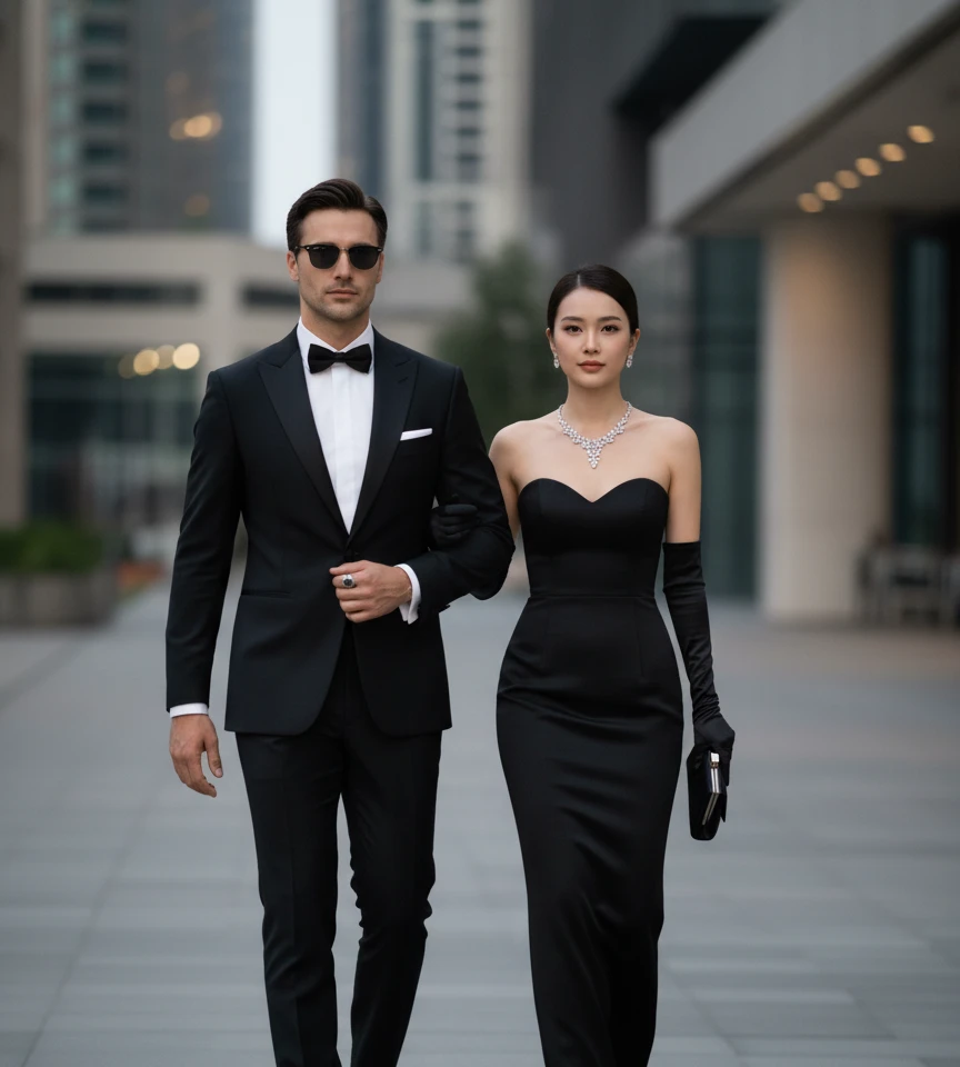 Festival Celebration Scene #44 AI Couple Photo template