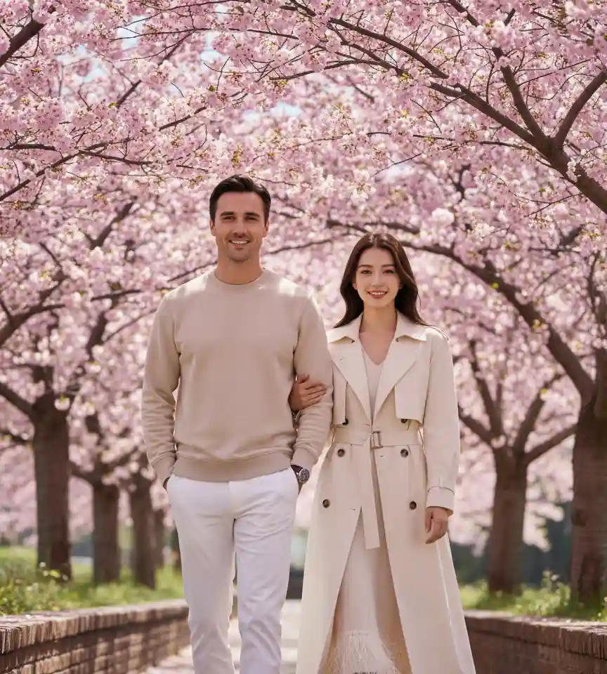 Festival Celebration Scene #45 AI Couple Photo template