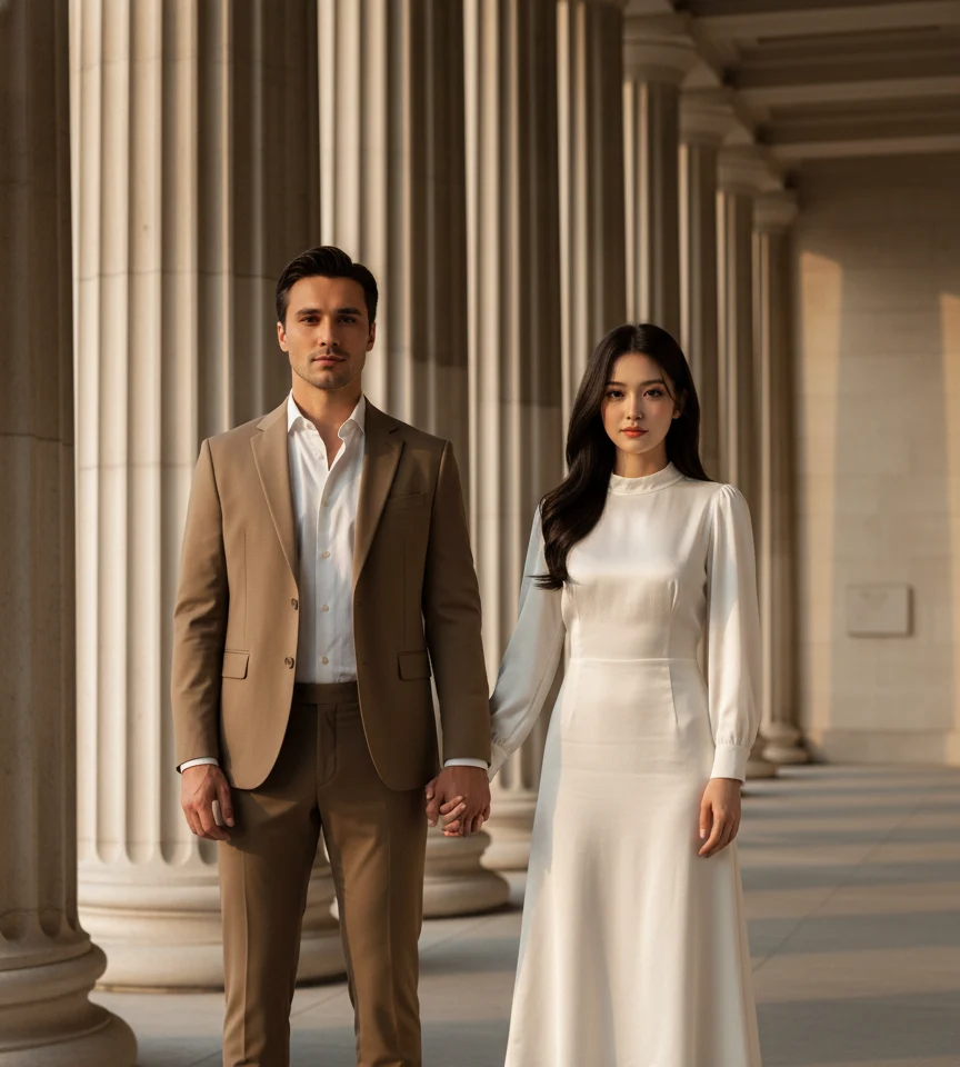 Festival Celebration Scene #46 AI Couple Photo template