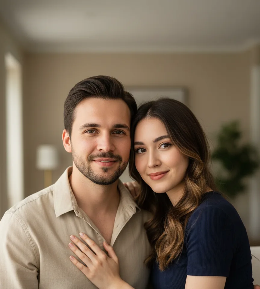 Festival Celebration Scene #49 AI Couple Photo template