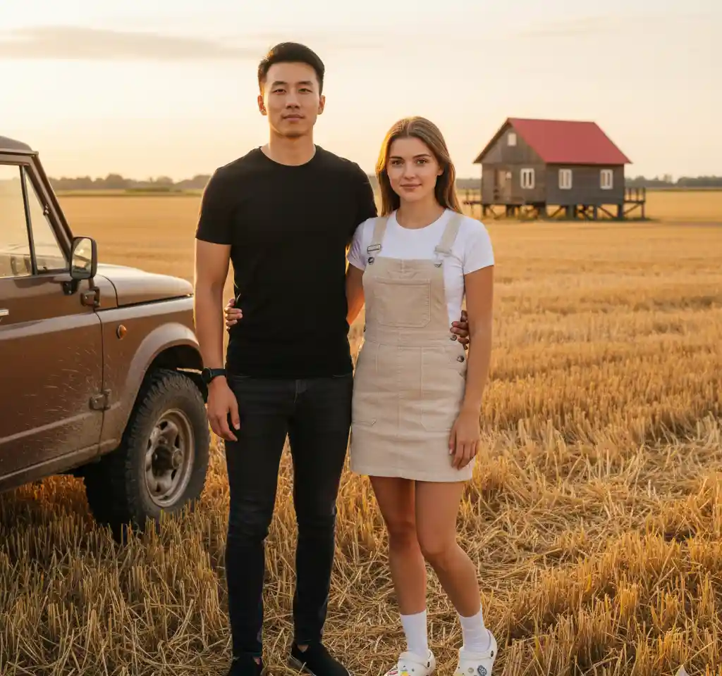 Festival Celebration Scene #5 AI Couple Photo template