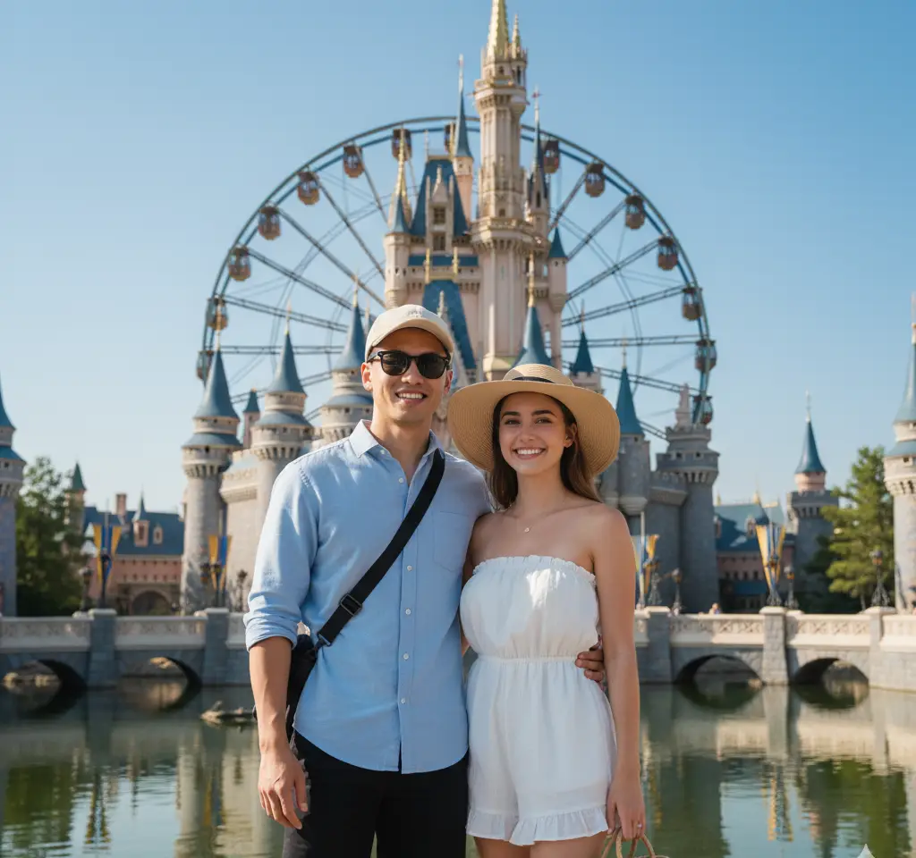 Festival Celebration Scene #7 AI Couple Photo template