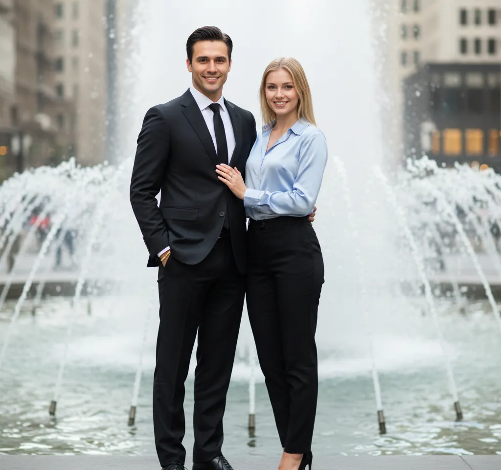 Professional Looking AI Couple Photo template