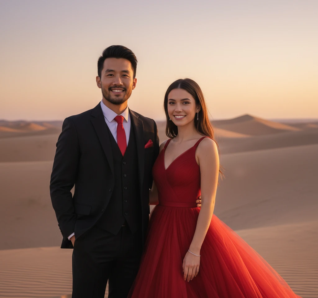 Desert AI Couple Photo template