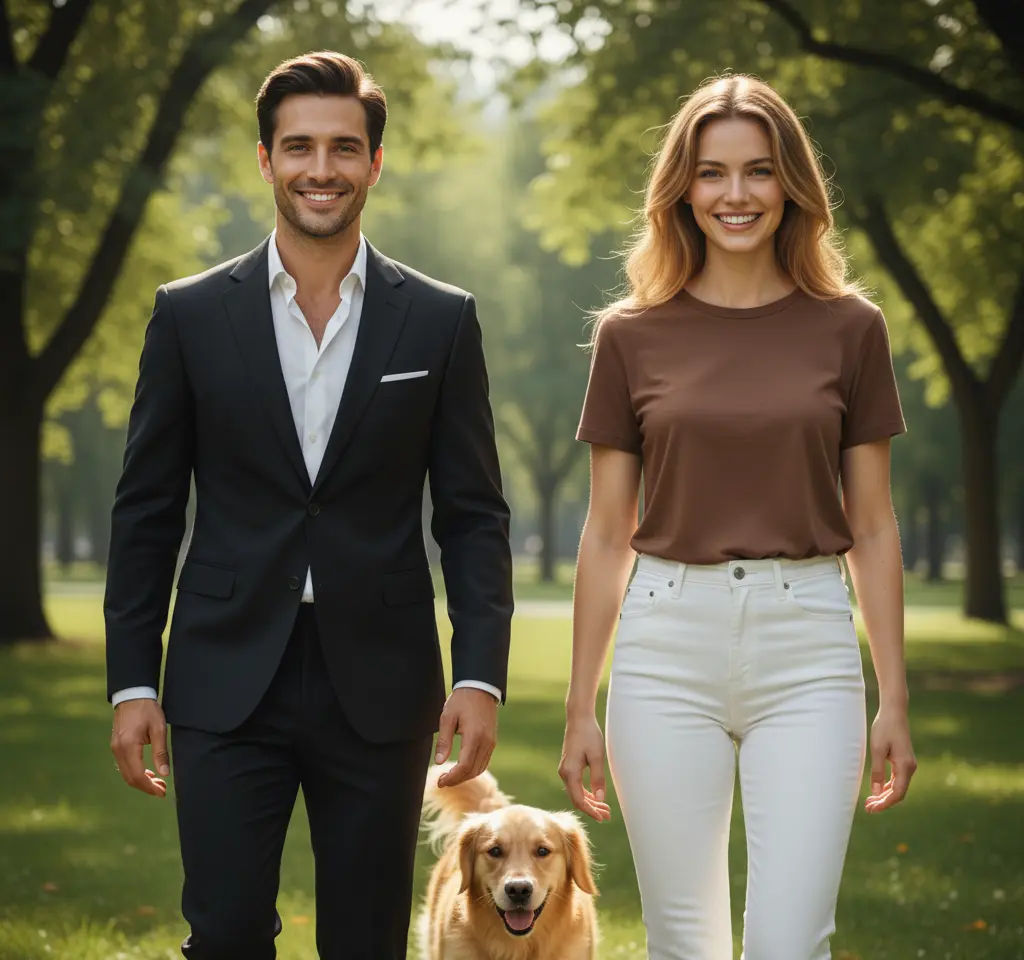 Garden AI Couple Photo template