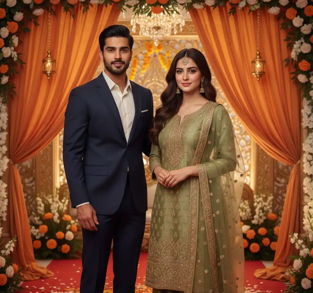 Casual Function AI Couple Photo template