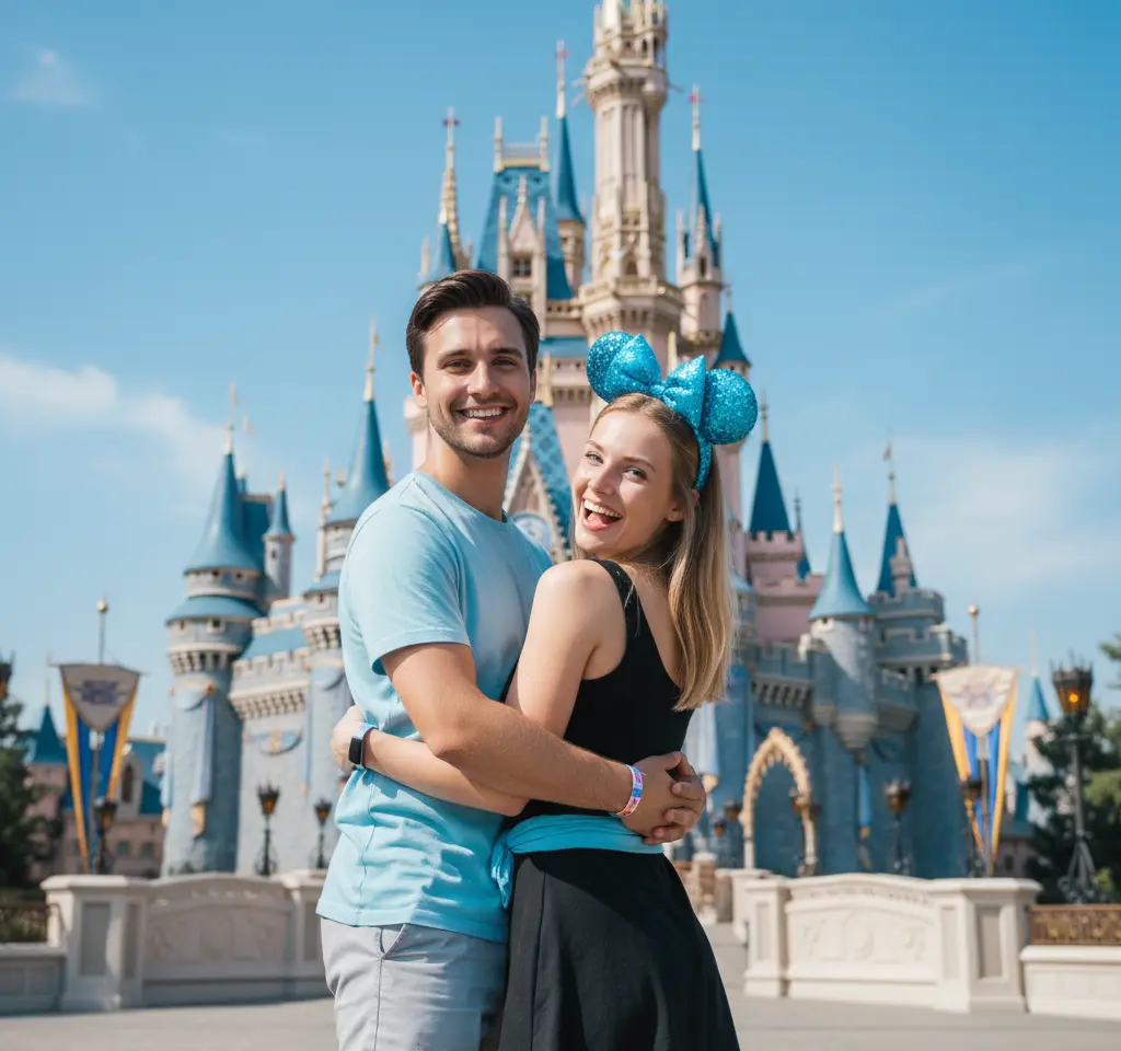 Fairytale Castle AI Couple Photo template