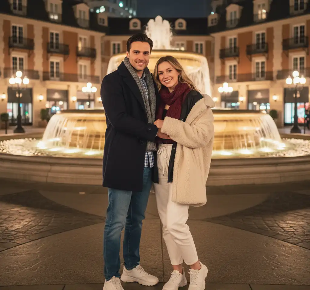 Fountain AI Couple Photo template