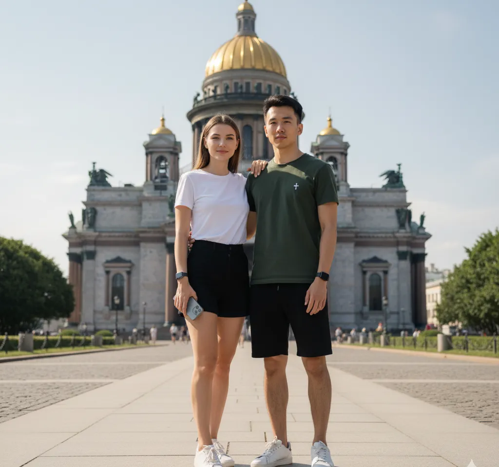 Isaac’S Cathedral AI Couple Photo template
