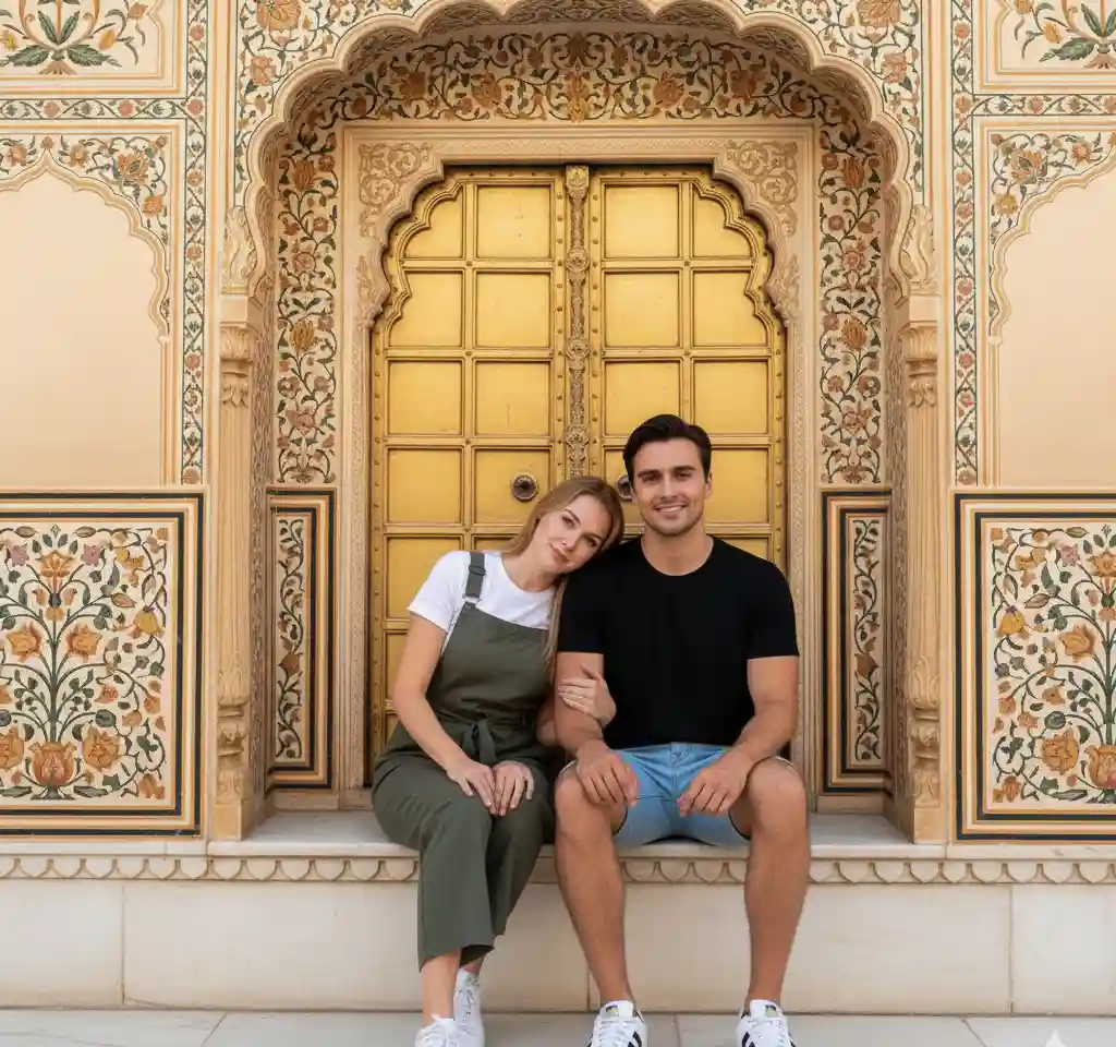 Jaipur Travel Couple Photo AI Couple Photo template