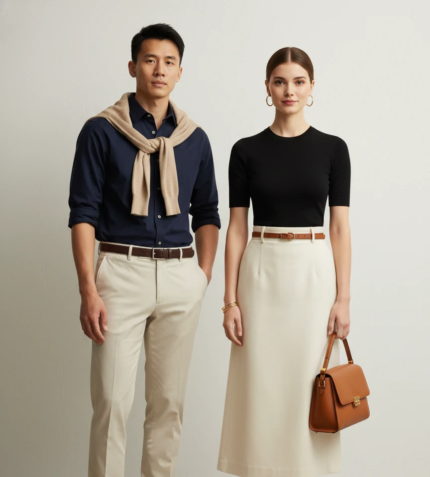 Matching Outfits Couple Pose AI Couple Photo template