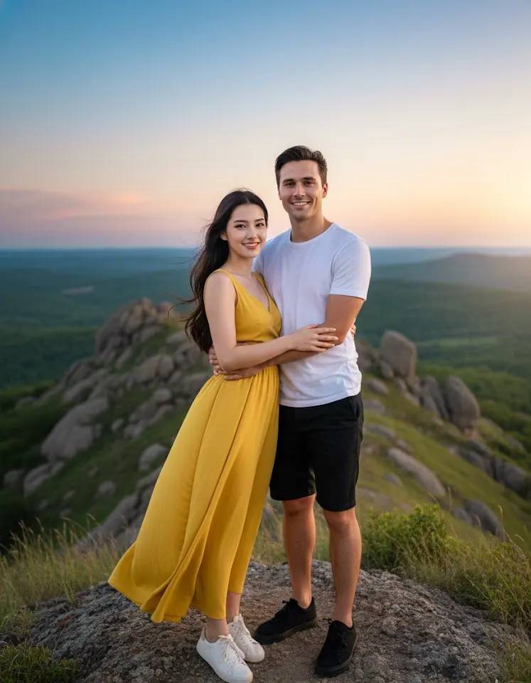 Mountain Couple Photoshoot AI Couple Photo template