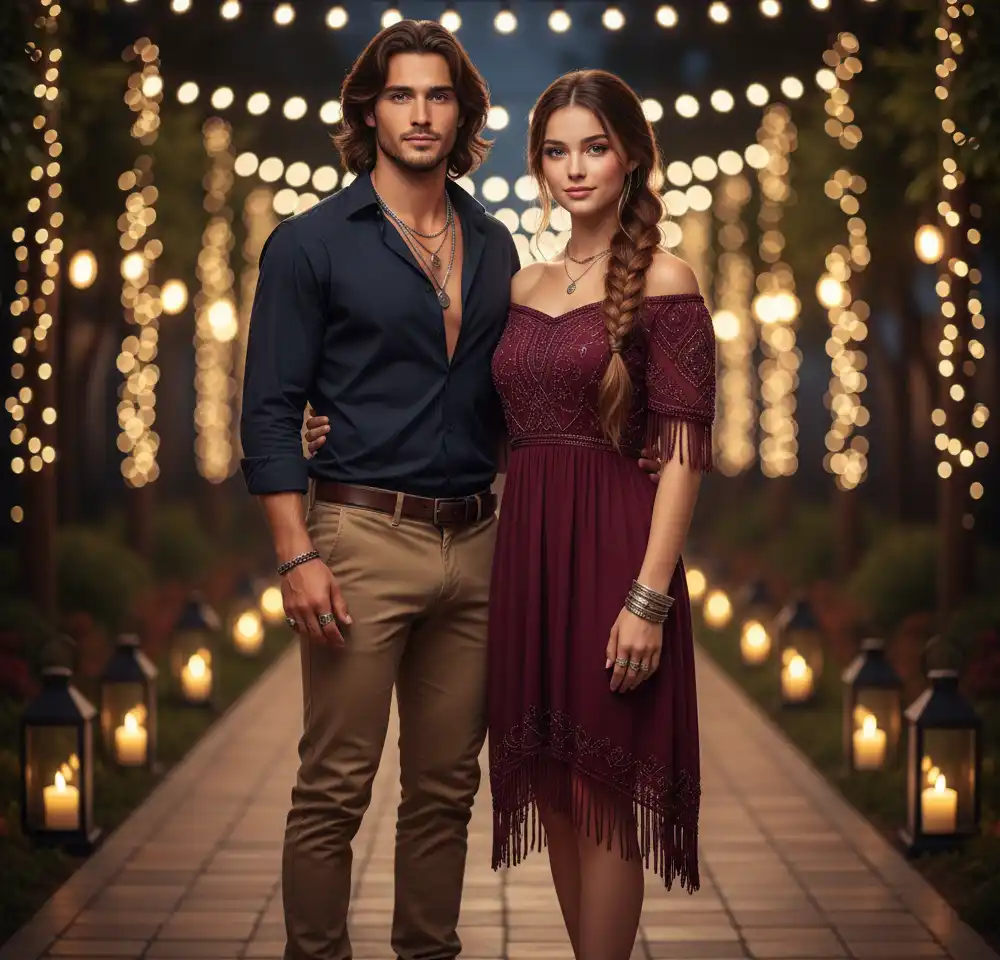 Night Out Couple Portrait AI Couple Photo template