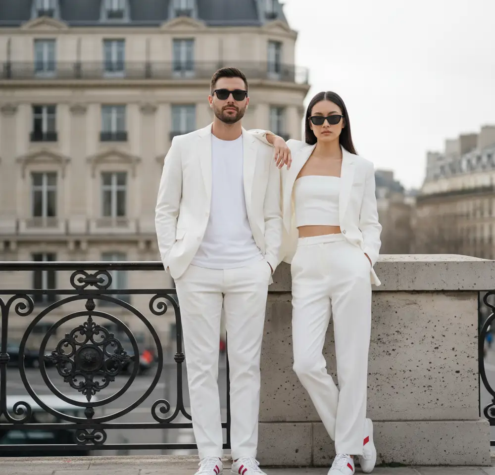 Casual Outfit Couple Pose AI Couple Photo template