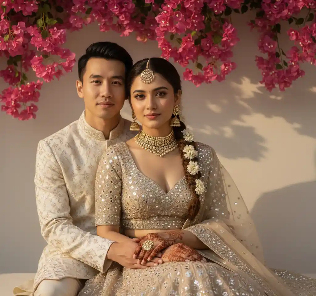 Loving Expressions Couple AI Couple Photo template