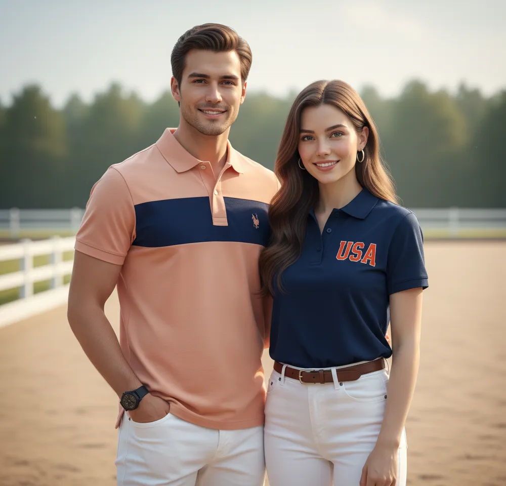 Polo Sports Couple Scene AI Couple Photo template