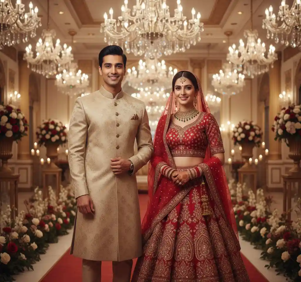 Indian Ceremony Couple Photo AI Couple Photo template