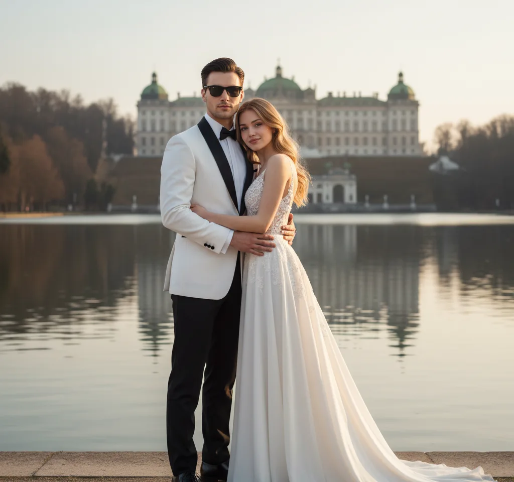 Jal Mahal Jaipur Couple AI Couple Photo template