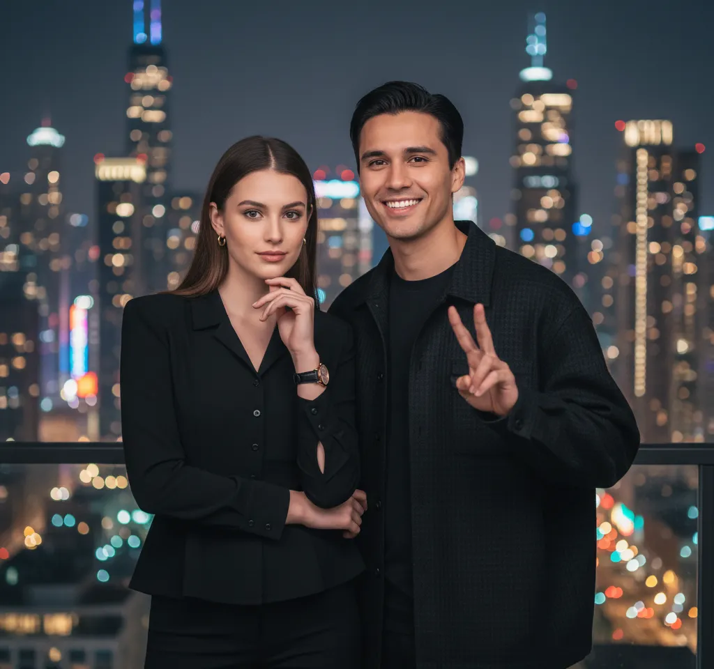 Korean Style Traditional Couple AI Couple Photo template