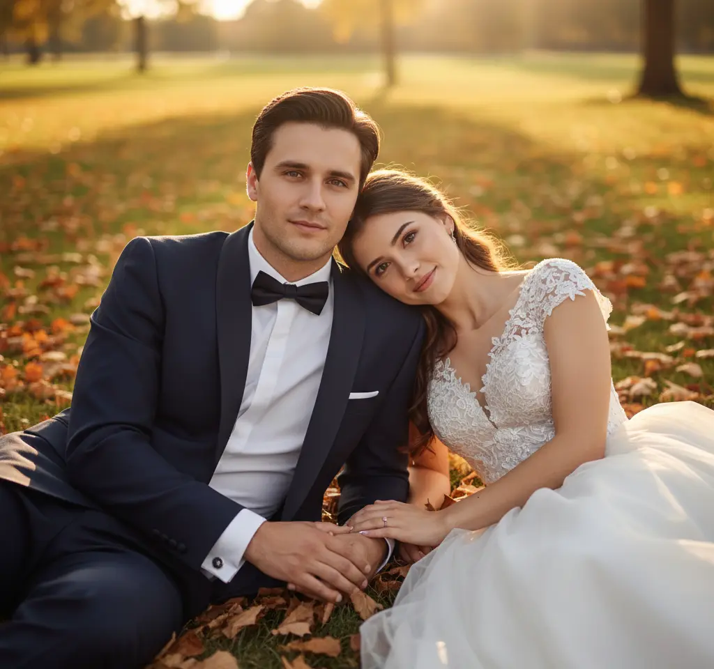 Middle Eastern Attire Couple AI Couple Photo template