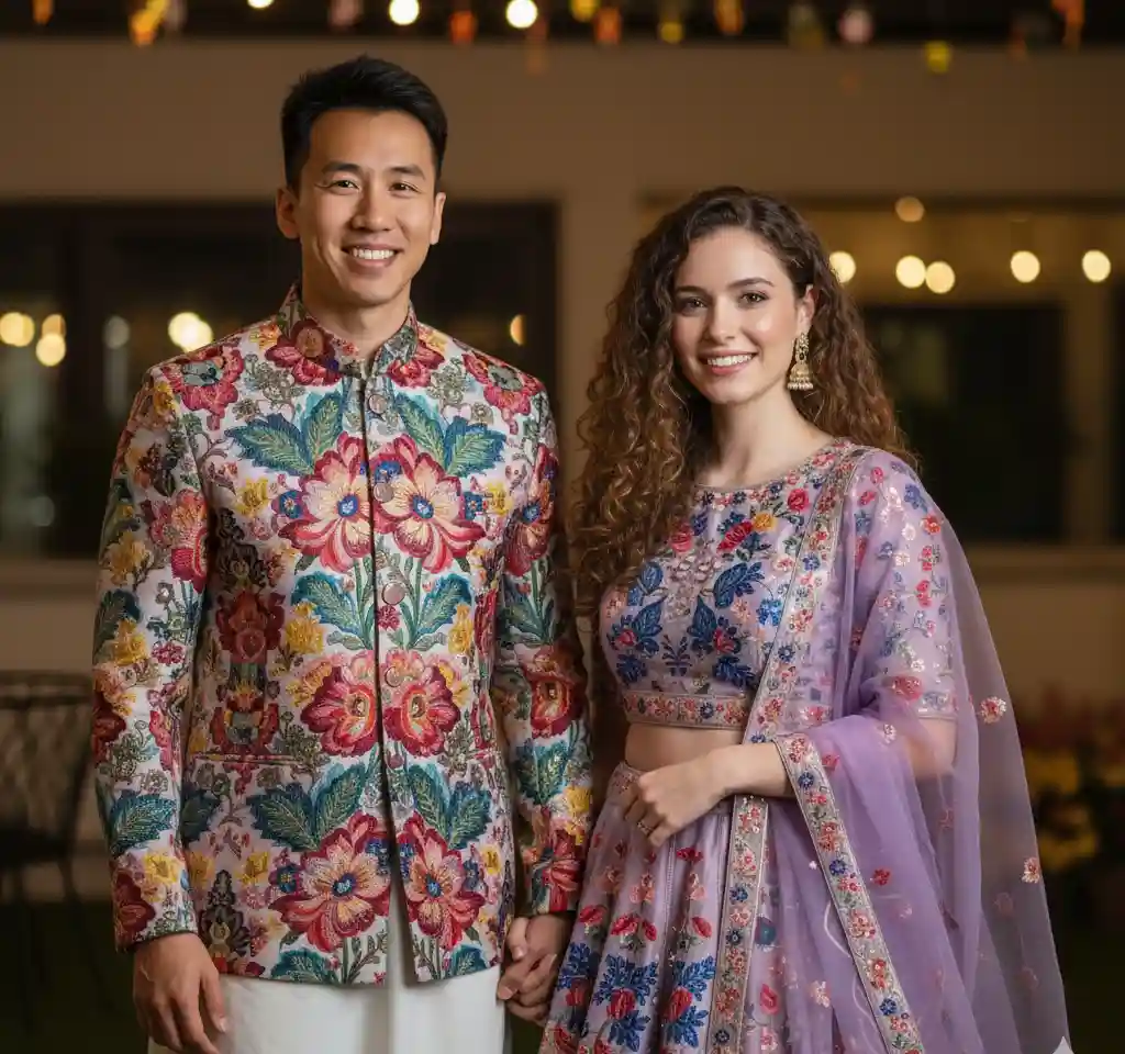 Traditional Portrait Couple AI Couple Photo template