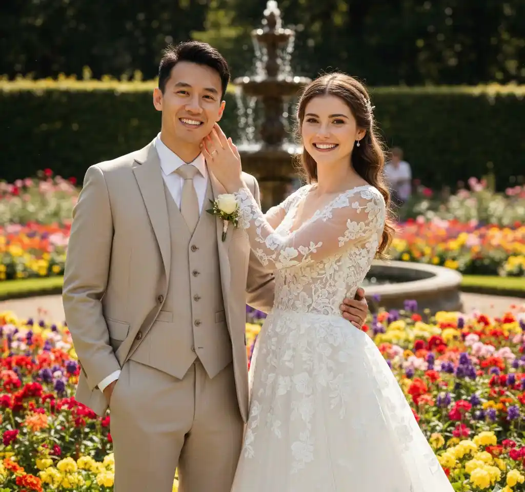 Royal Botanical Gardens Couple AI Couple Photo template