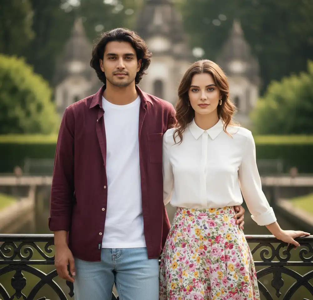 Thai Traditional Couple Photo AI Couple Photo template