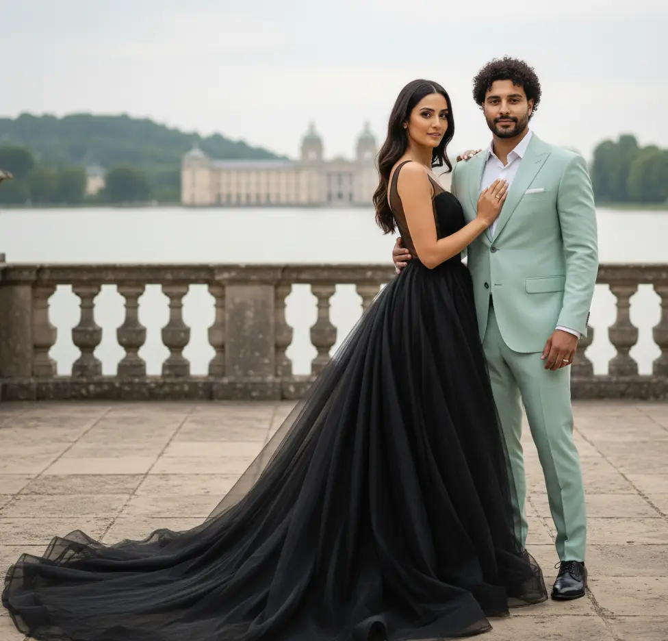 Lake Palace Udaipur Couple AI Couple Photo template