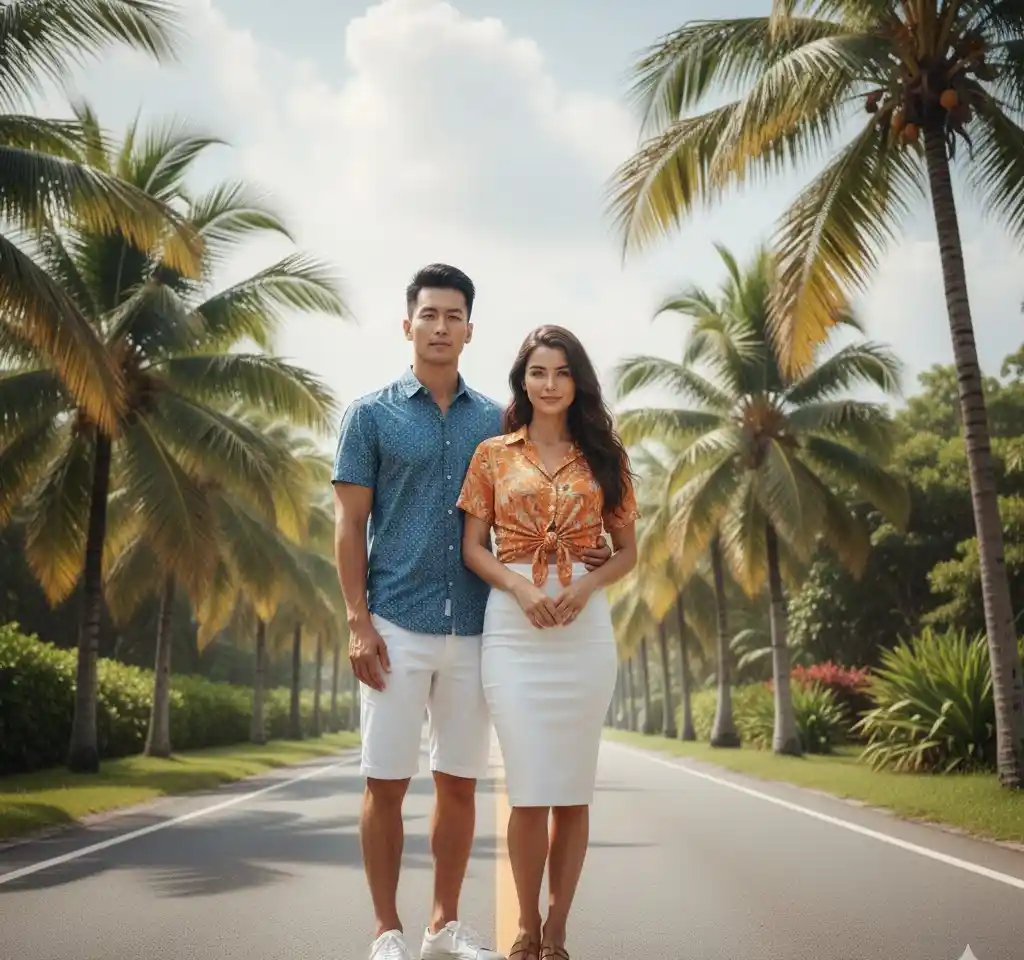 North Goa Beach Couple AI Couple Photo template