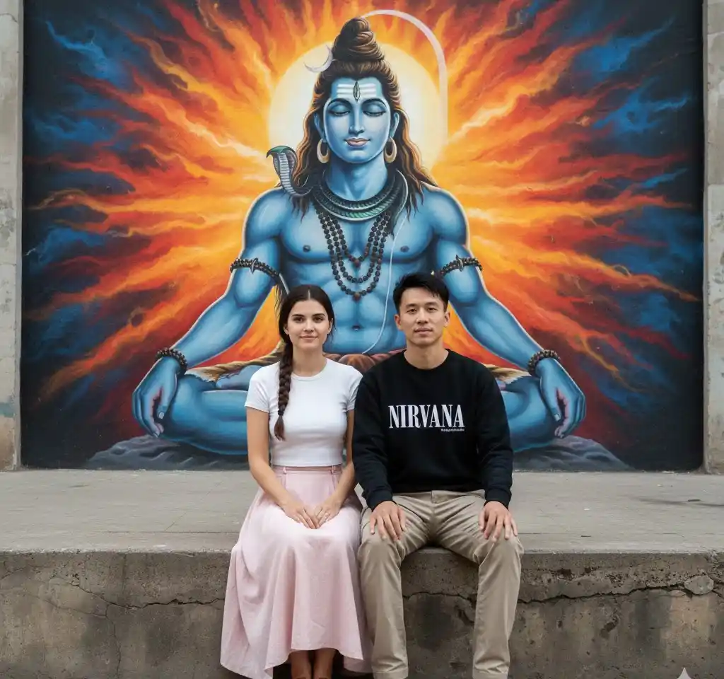 Rishikesh Couple Adventure AI Couple Photo template