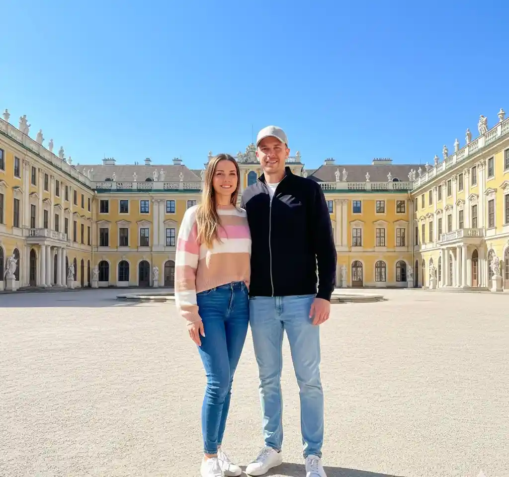 Augustusburg Palace Germany Couple AI Couple Photo template