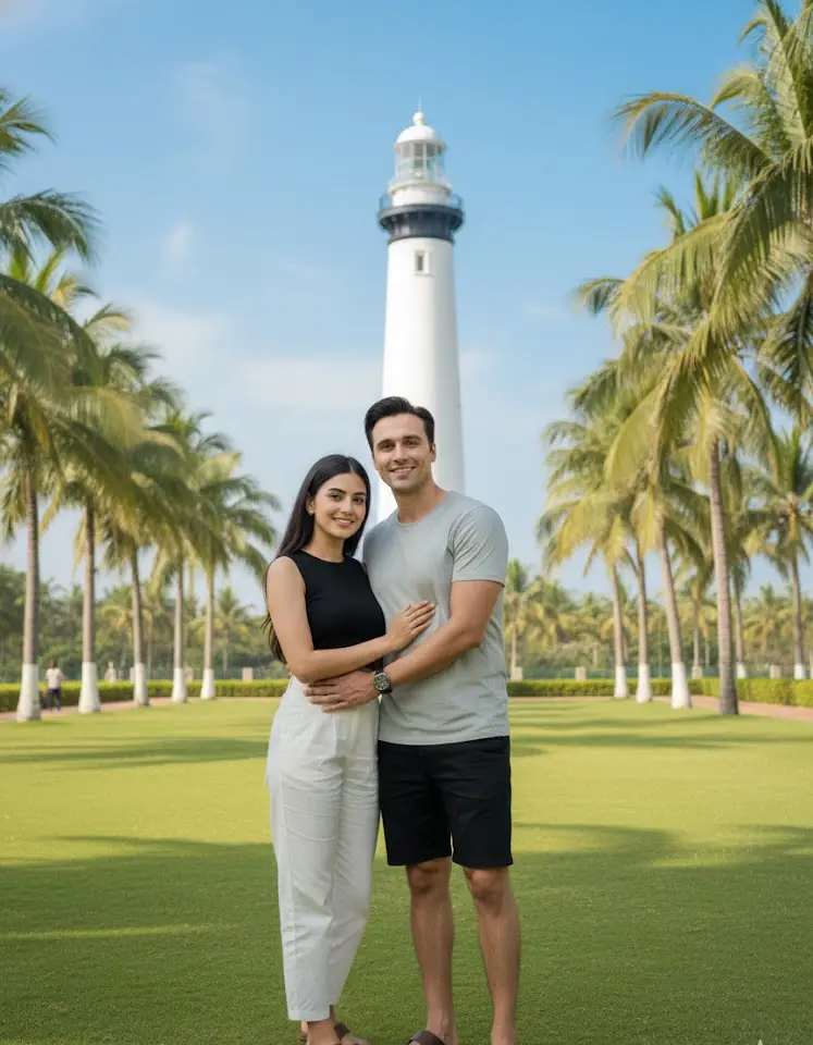 Galle Fort Sri Lanka Couple AI Couple Photo template