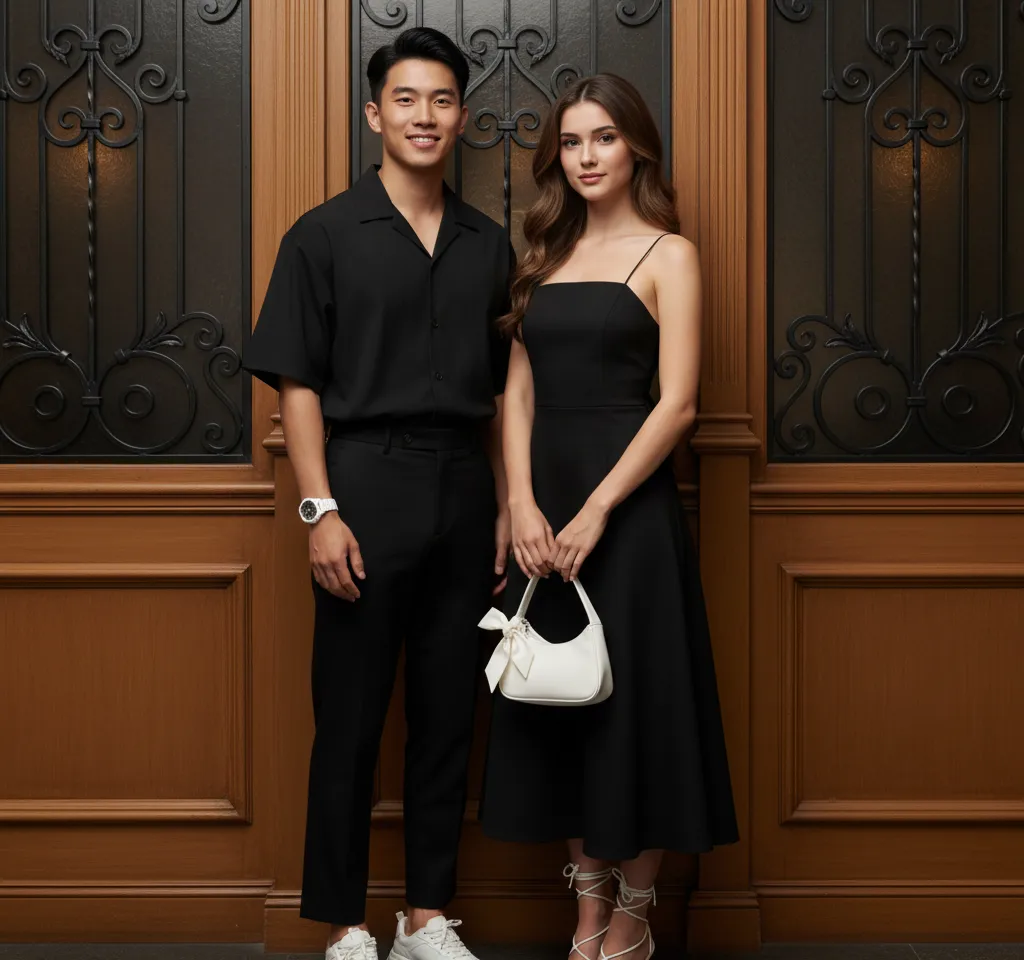 London Restaurant Couple Photo AI Couple Photo template